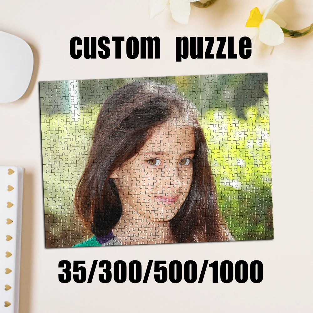 35/300/500/1000 Stück personalisiertes, individuelles Foto-Selfie-Puzzle, personalisieren Sie Ihr eigenes Foto/Bild, Geschenk für Urlaub, Party, Hochzeit, Geburtstag