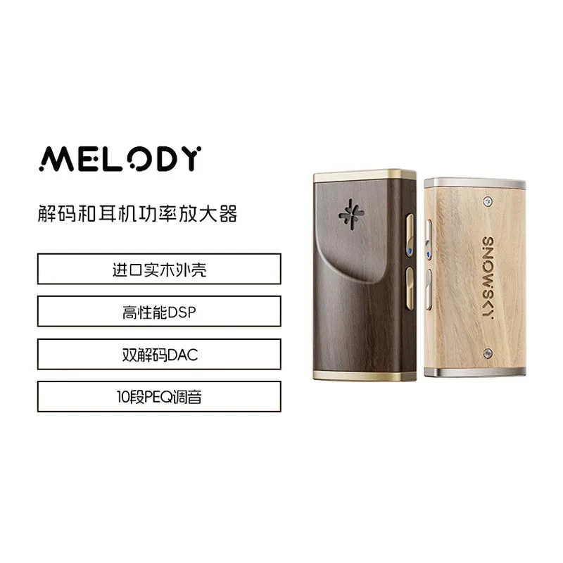 FIIO سنوسكي ميلودي مضخم ضوت سماعات الأذن خشبية Hifi DSP DAC المحمولة ضياع DSD فك سماعة مكبر كهربائي مخصص
