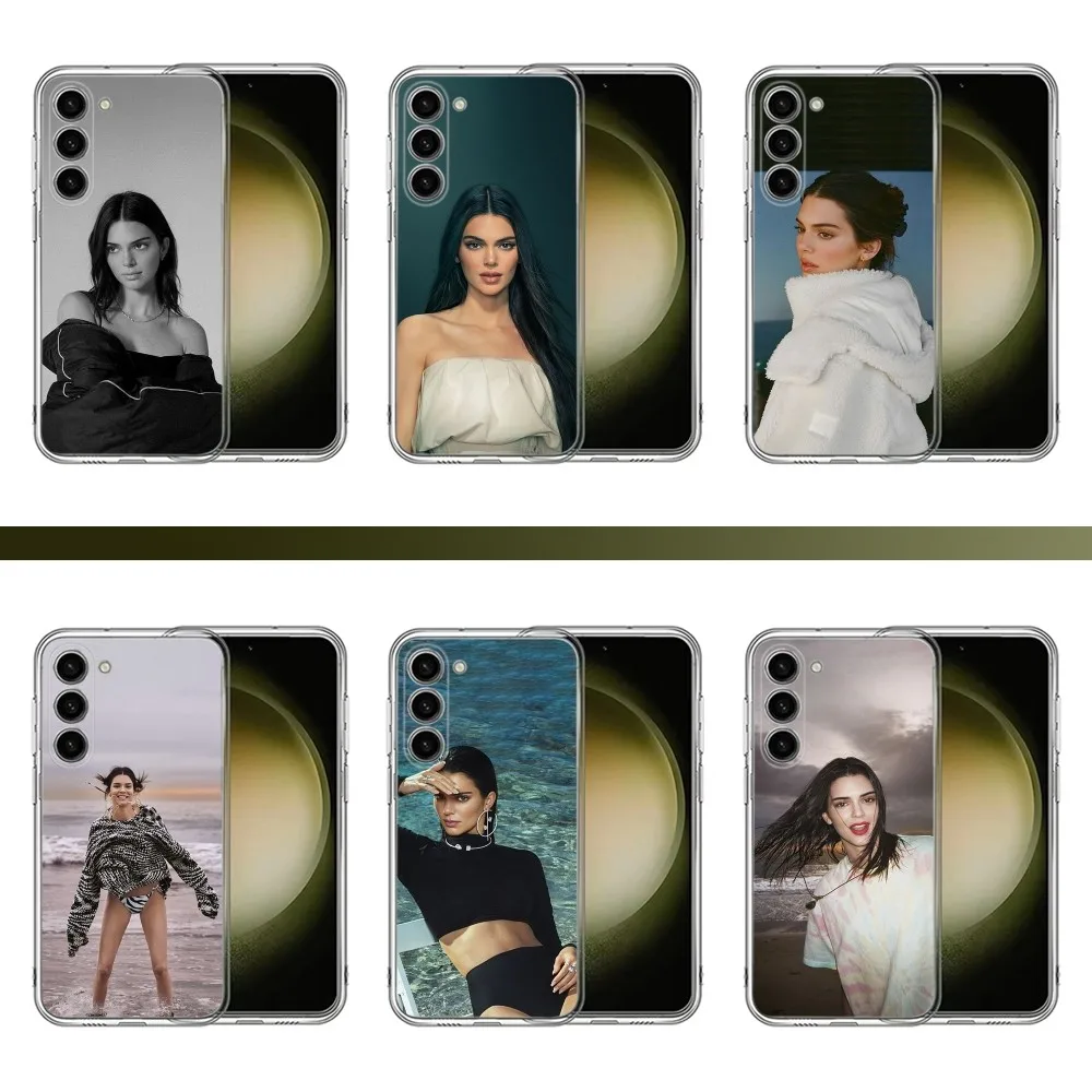 Model K-Kendall J-Jenner Phone Case For Samsung Galaxy A71,70,52,40,51,31,A50,21S,30S,Note20,Transparent ,Cover