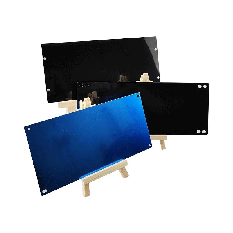 Custom Black Blue Oxidized Mirror Aluminum Plate Blank Laser Engraving Pad Printing Eco Friendly Marking