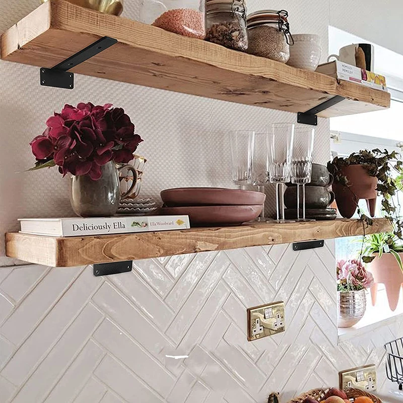 Wall Shelf Bracket Suspended Tripod Shelf Support Hidden Wall Fixed Partition Storage Rack Shelves Angle Bracket Thicken