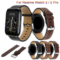 Genuine Watchband Replacement Leather Wrist Strap For Realme Watch 2 / 2 Pro Smart Watch band For Realme Watch S / Pro bracelet