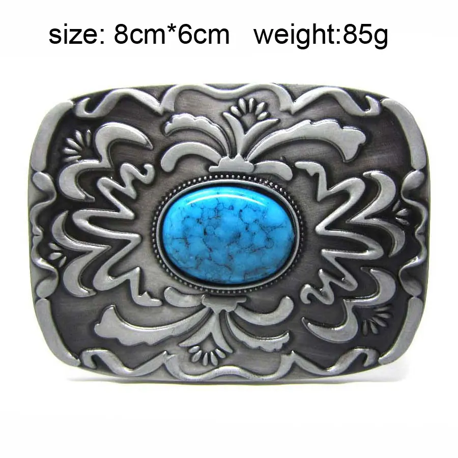 Cheapify Dropshipping Cowgirls Metal Sapphire Floral Brand Design Woman Belt Buckle 40mm