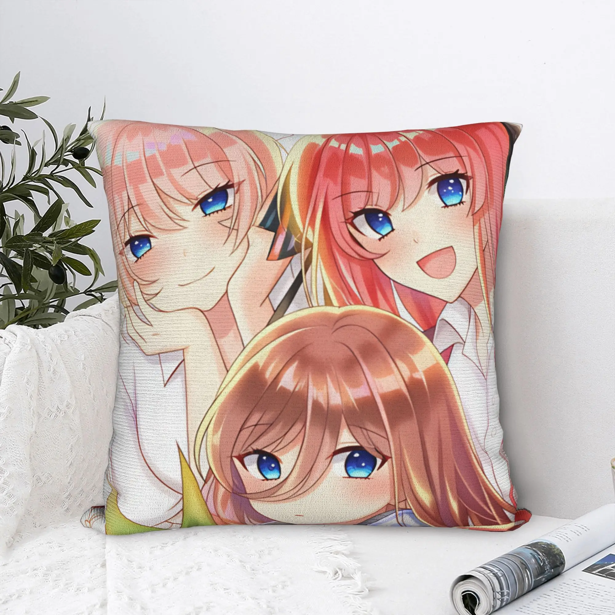 Pillow Cover The Q-Quintessential Q-Quintuplets  Retro Trendy Pillow Case For Wedding Party Home Decor Pillowcases
