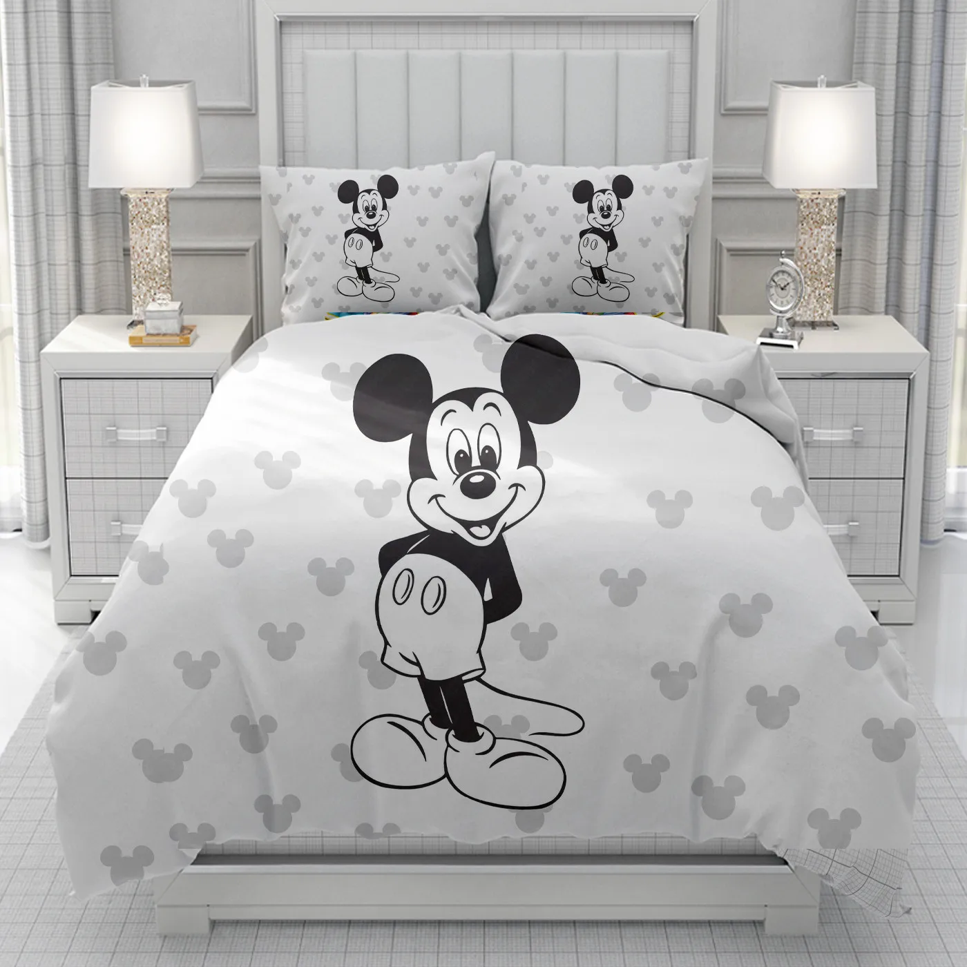 Mickey Mouse classic Duvet Cover men women/Children KID Printing Disney cartoon Bedding Set  Comforter Bed Soft gift