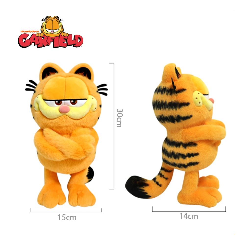 19-35cm Original GARFIELD Plush Toy Big Size Odie Fluffy Stuffed Doll The Garfield Show Cartoon Anime High Quality Birthday Gift