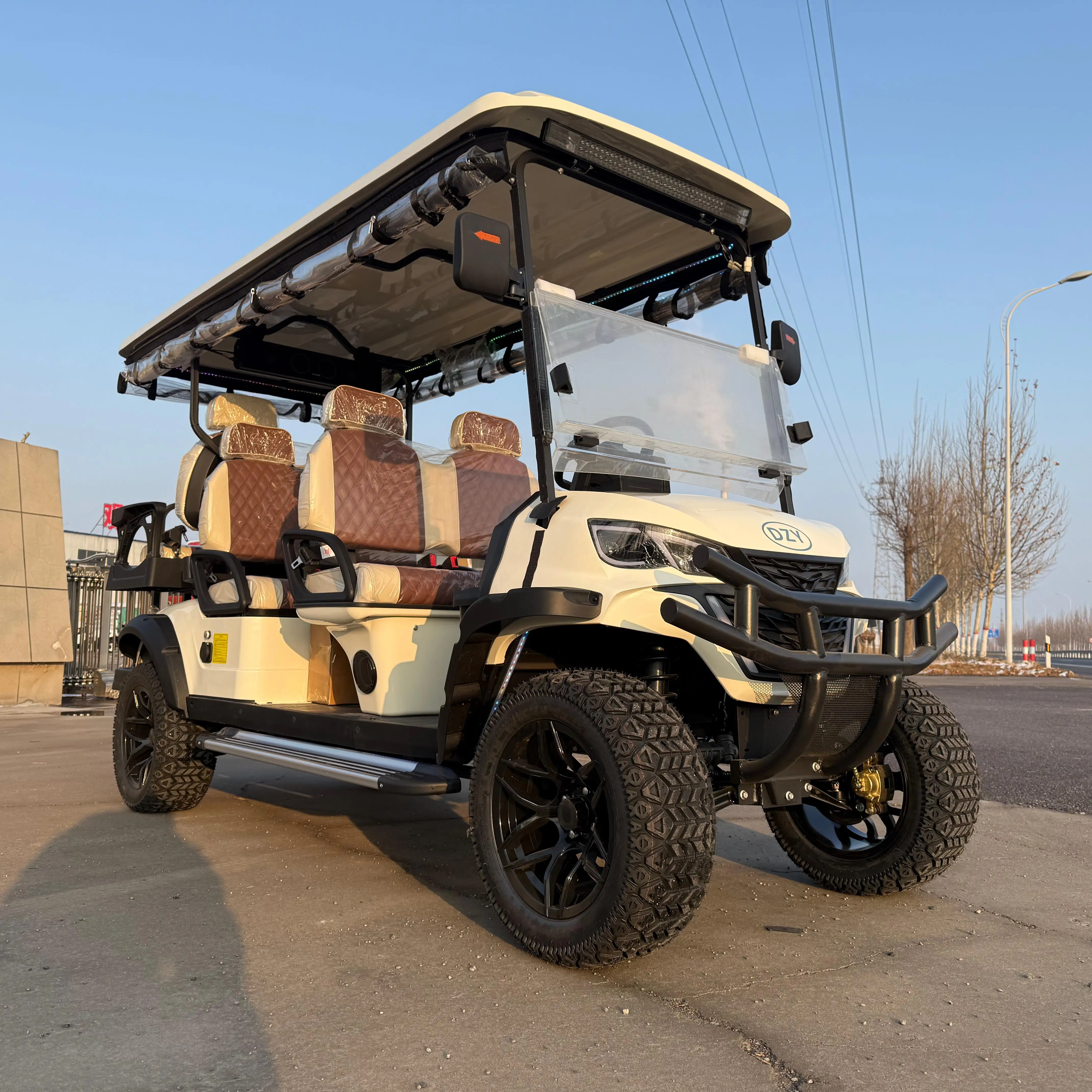 Chinese Factory 4+2- Passenger Metal Steel Plastic Hunting Club Car off Road Electric Golf Carts Car Buggy  electric mini car