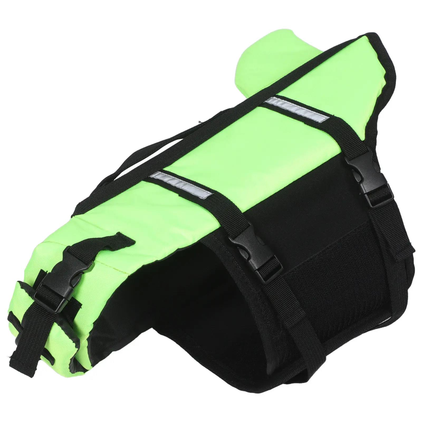 Dog Life Jacket Adjustable Reflective High Visibility Buoyancy Vest with Rescue Handle for Swimming