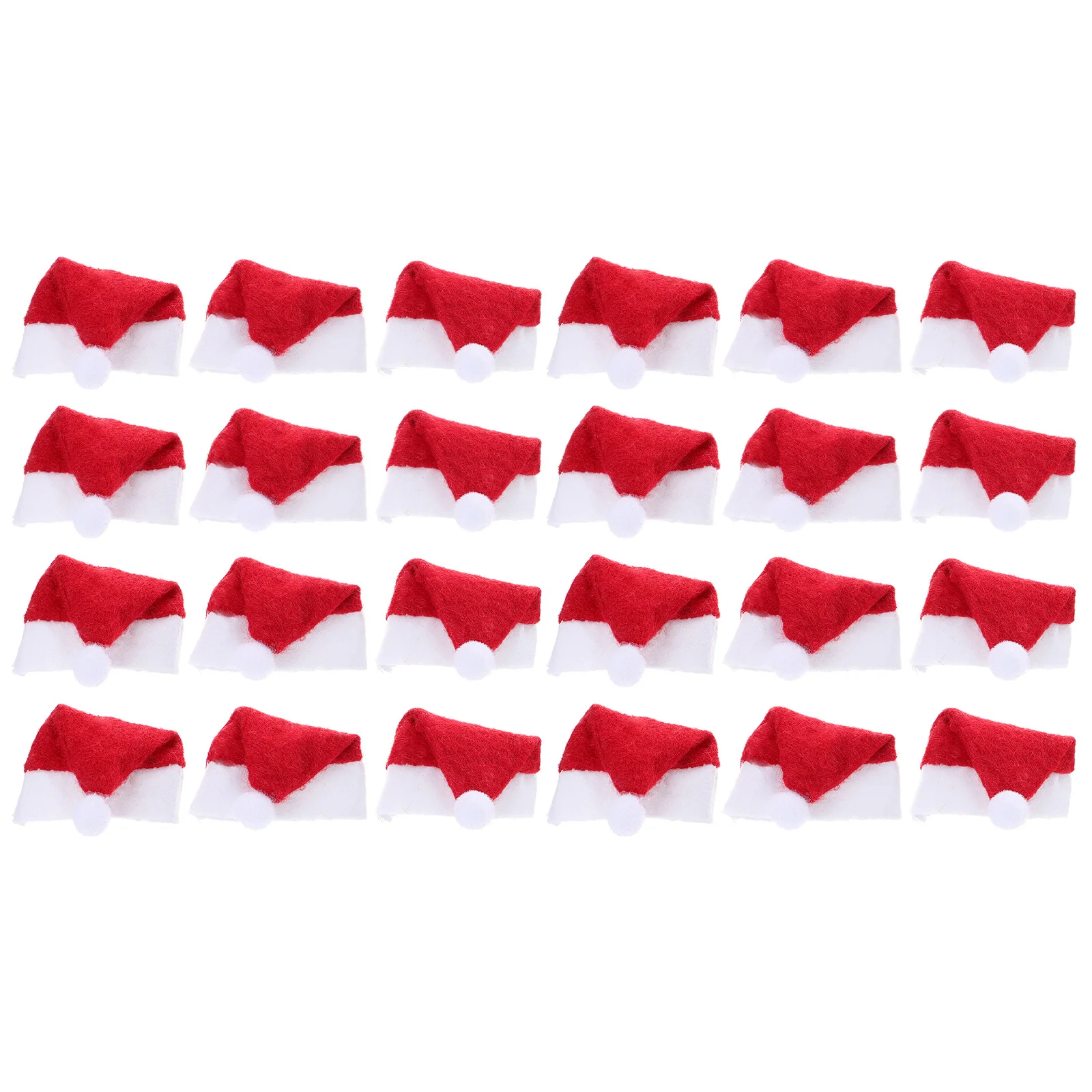 

Adorable Lollipop Hat 24pcs Christmas Mini Santa Hats for Candies Party Favors Holiday Decorations Festive Candy Covers 2023