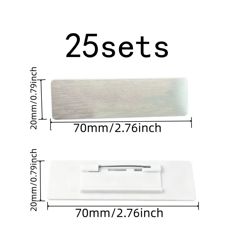 25 pcs Gold ID Badge Holders Metal Pin Backing, designed for Student Name Tags, Gold Finish Surface, Multipurpose view 2
