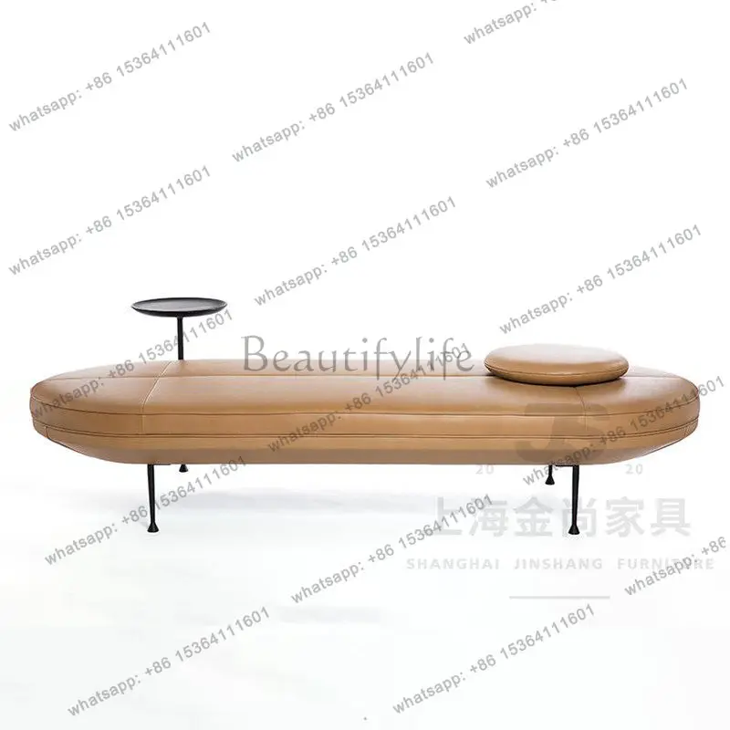 Nordic leather light luxury shoe stool, home creative bedroom, bedside personality, fashion model room bench