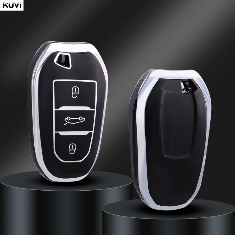 TPU Stil Auto Smart Key Fall Abdeckung Shell Fob Für Peugeot 2008 3008 4008 5008 308 408 508 Citroen C1 C2 C4 C6 C3-XR Grand DS3 DS5