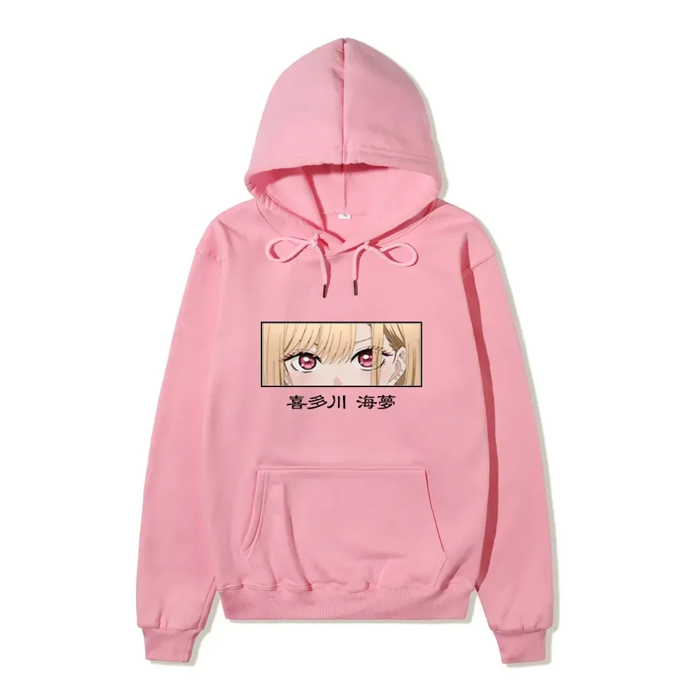 My Dress-Up Darling hoodie Anime Harajuku Marin Kitagawa Print Unisex Streetwear Loose Hip Hop Warm Hooded Sweatshirt Clothes