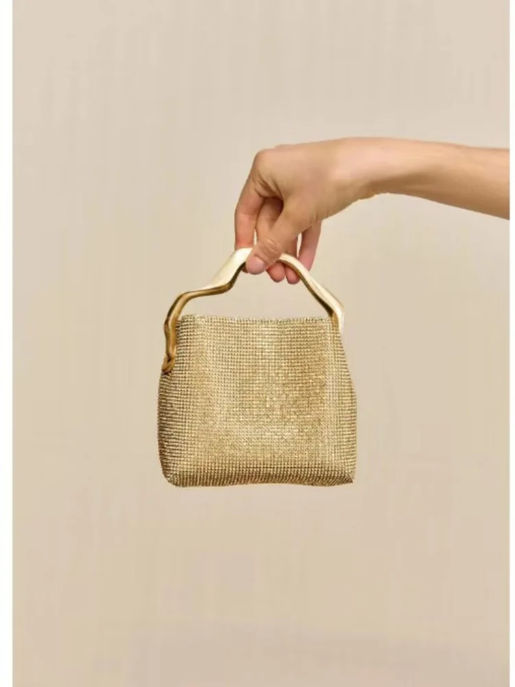 

Роскошная блестящая квадратная вечерняя сумочка со стразами, изящная сумка-тоут с бриллиантовой отделкой, свадебная сумочка, вечерний клатч