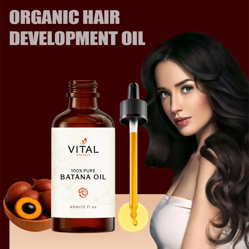 

Mlvital 100% чистое масло Батана Масло для роста волос 60 мл - Укрепляет густую восстанавливает питает волосы - Органическое масло для волос холодного прессования