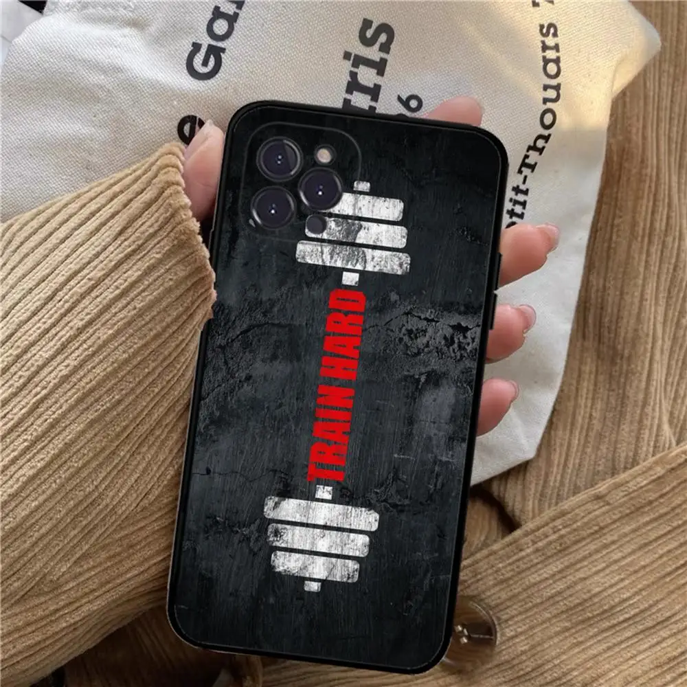 Gym Fitness Bodybuilding Phone Case For iPhone 15 14 11 12 13 Mini Pro XS Max Cover 6 7 8 Plus X XR SE 2020 Funda Shell