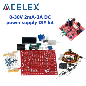 0-30V 2mA-3A DC regüle güç kaynağı DIY kiti sürekli ayarlanabilir akım sınırlama koruma voltaj regülatörü seti