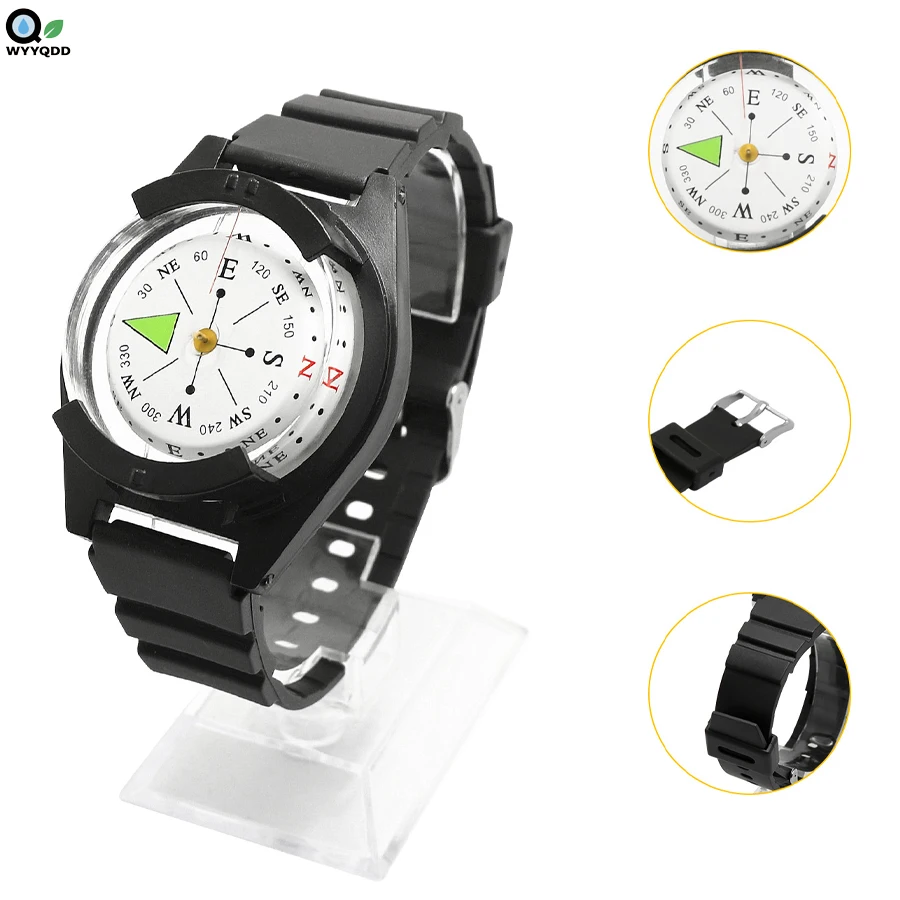Portable Precision Compass Outdoor Wearable Wrist - Basic Orienteering - Heavy-Duty ABS Construction,Magnetic Compass