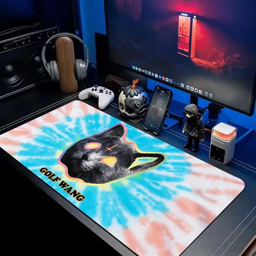 

Cool GOLF WANG Mouse Pad Keyboard Desk Mats, Kawai Rubber, Non-Slip Desk Mat, XXL90x40cm