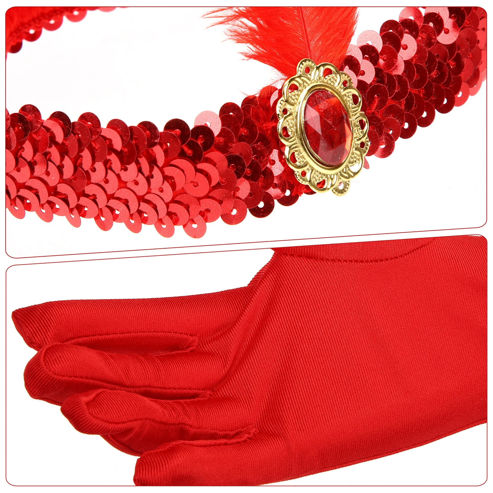 

1 комплект, 1920-е годы, вечерние повязка на голову с блестками, перчатки, ожерелье, шарф, аксессуары для костюмов, аксессуары для косплея 1920-х годов