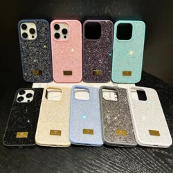 Luxury INS Dazzling Full Covered Zircon Macaroon Color Phone Case for iPhone 17 16 15 14 11 12 13 Pro Max Plus 16e Back Cover
