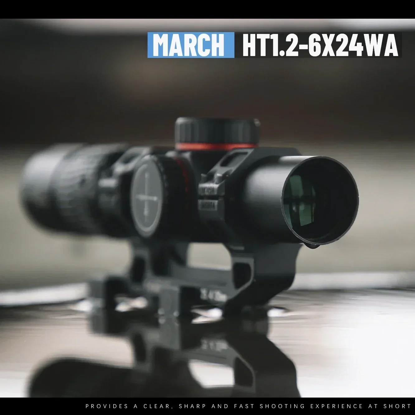 نطاق بندقية زاوية واسعة للصيد HT1.2-6X24WA للصيد والرماية مسدسات الهواء Airsoft مع ملحقات airsoft