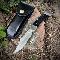 BK110 Outdoor Folding Knife D2 Steel Blade and Black G10 Handle Survival Knife - Heavy Duty Camping Bushcraft Fishing Tool