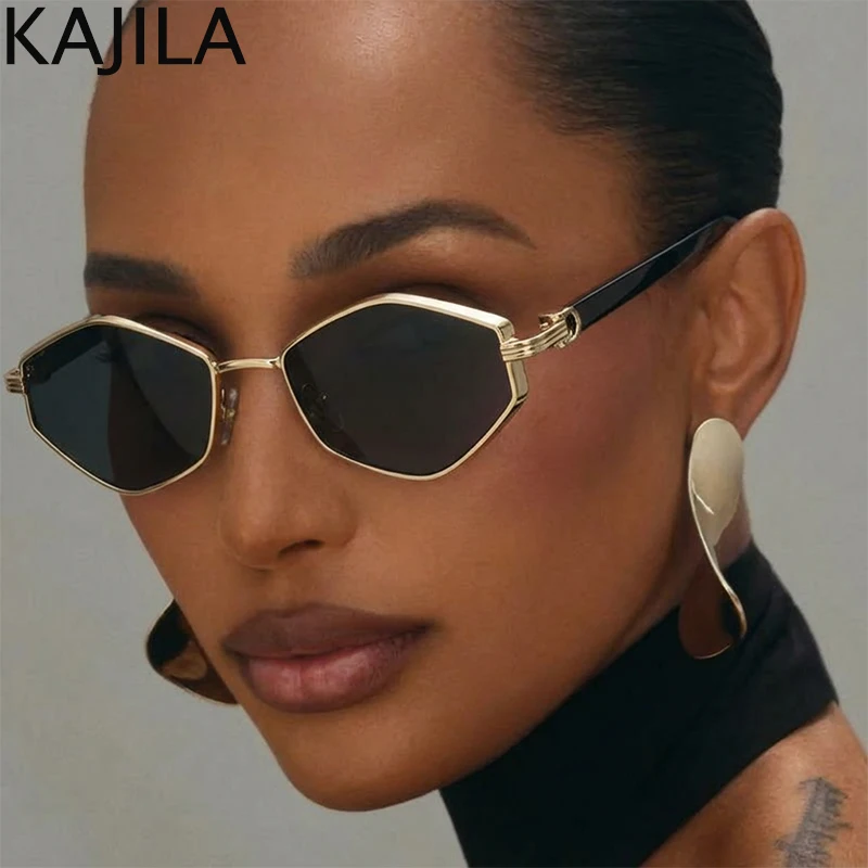 

Vintage Hexagon Steampunk Sunglasses Women 2025 Luxury Brand Retro Polygon Punk Travelling Sun Glasses For Ladies Fashion Shades