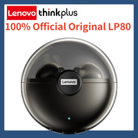 100% Lenovo Official Genuine Thinkplus LP80 Wireless Earphones Bluetooth 5.4 20h Long Battery Life HiFi Stereo Gaming Headset