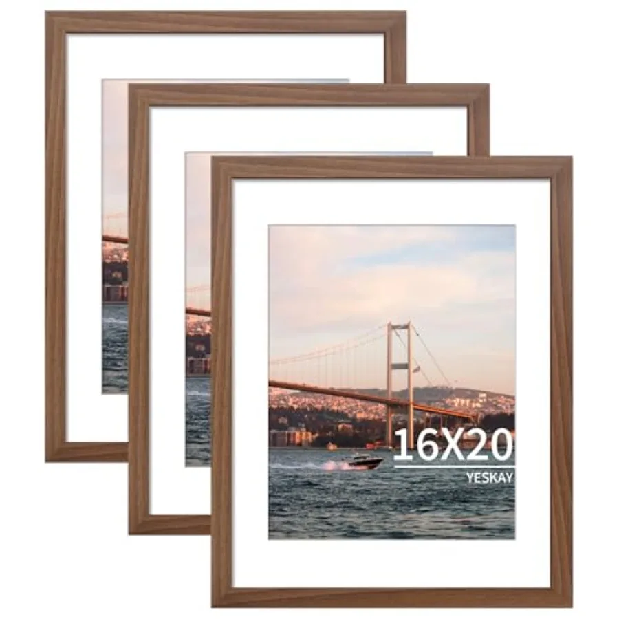 

Набор из 3 фоторамок 16x20 для демонстрации фотографий 11x14 с паспарту или 16x20 без паспарту, рамки для постеров 16x20 для настенного крепления, горизонтальные