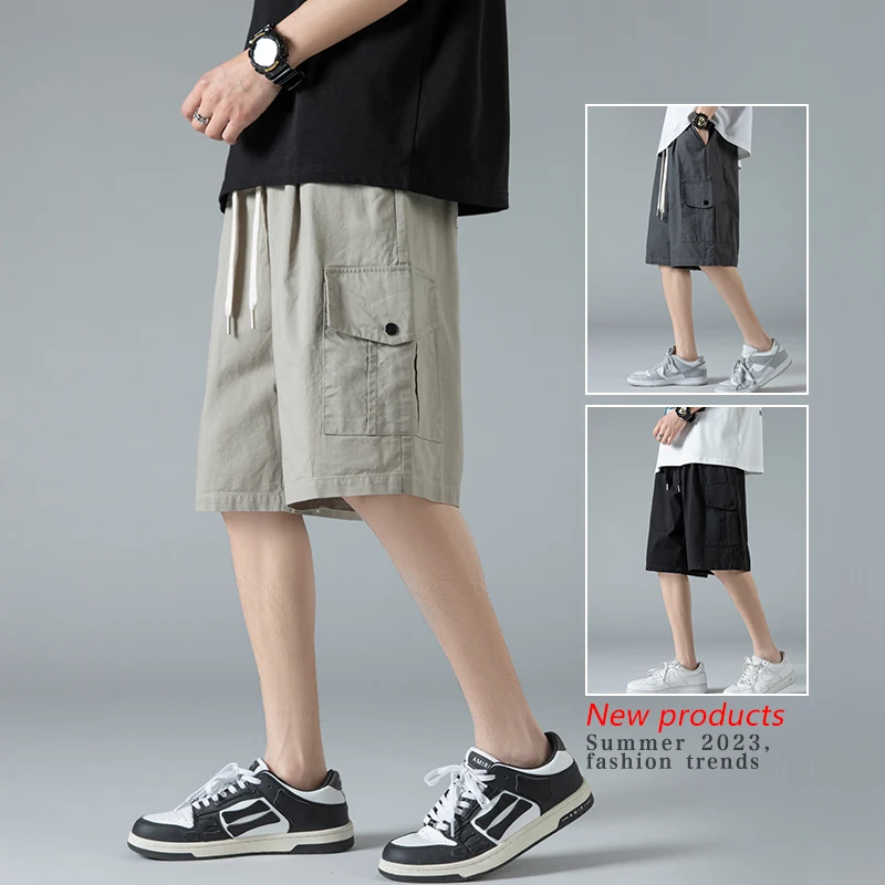 

New Baggy Men's Shorts Fashion Big Pockets Casual Fashion Jogging Outdoor Sports Pants Men's Straight Leg Pants