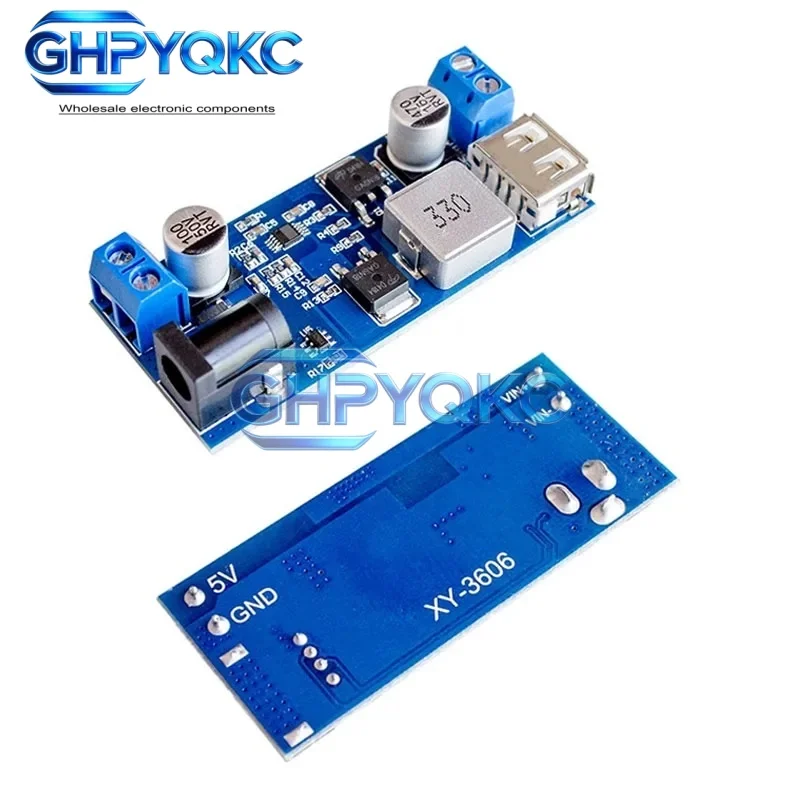GHPYQKC XY-3606 DC-DC Buck Converter Module 24V 12V to 5V Step Down Power Supply Board 5A High Efficiency Voltage Regulator