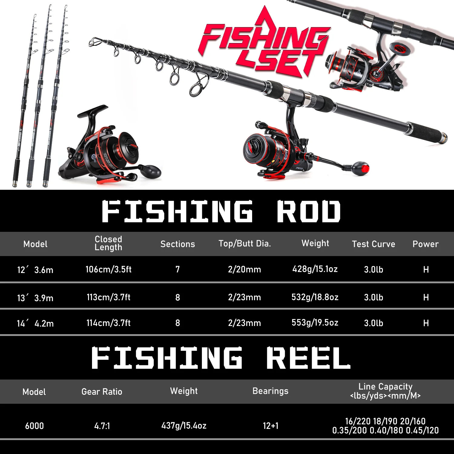 30T Carbon Fishing Rod Combo 2