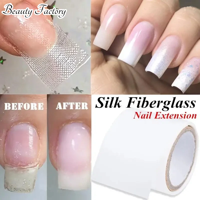 Nail Repair Fiberglass Silk Wrap Self Adhesive Anti Damage DIY Strong Protect Reinforce Extension Sticker