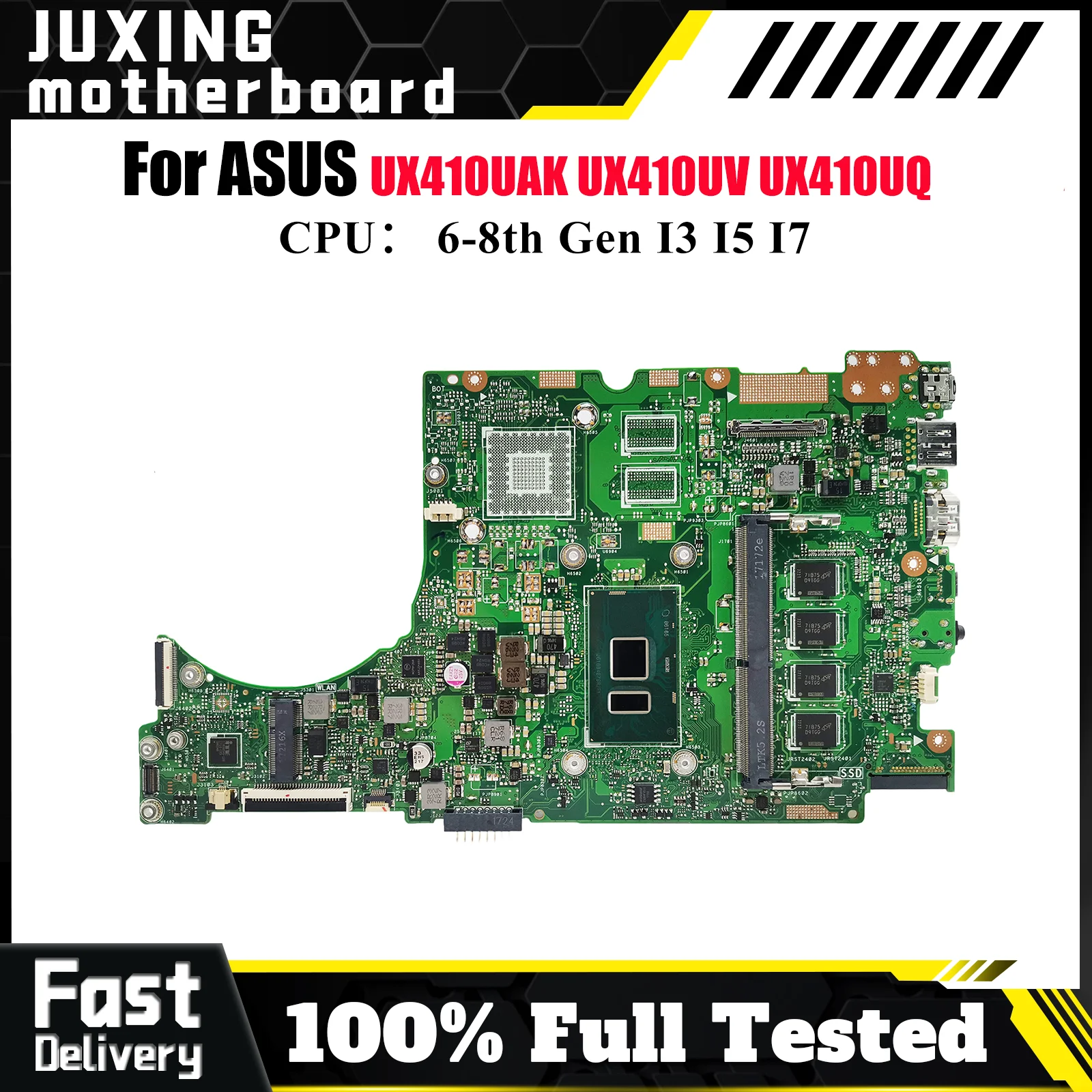 

Материнская плата UX410UA для ноутбука ASUS UX410UFR UX410UQK UX410UV UX410UQR UX410UAK U4000U RX410 UX410UQ с процессором I3 I5 I7
