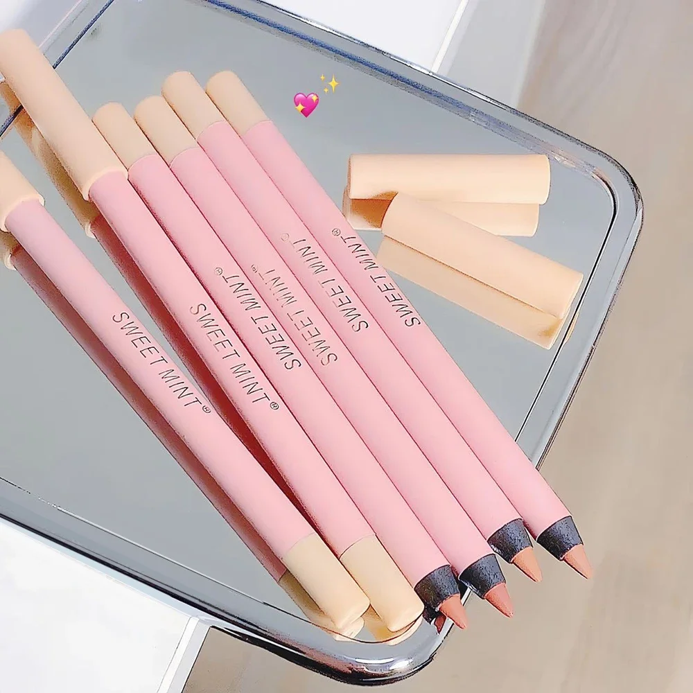 Nude Lipliner Pencil Velvet Matte Smooth Lipstick Pen Waterproof Lip Tint Gel Red Bean Lasting Moisturizing Lip Cosmetics Makeup