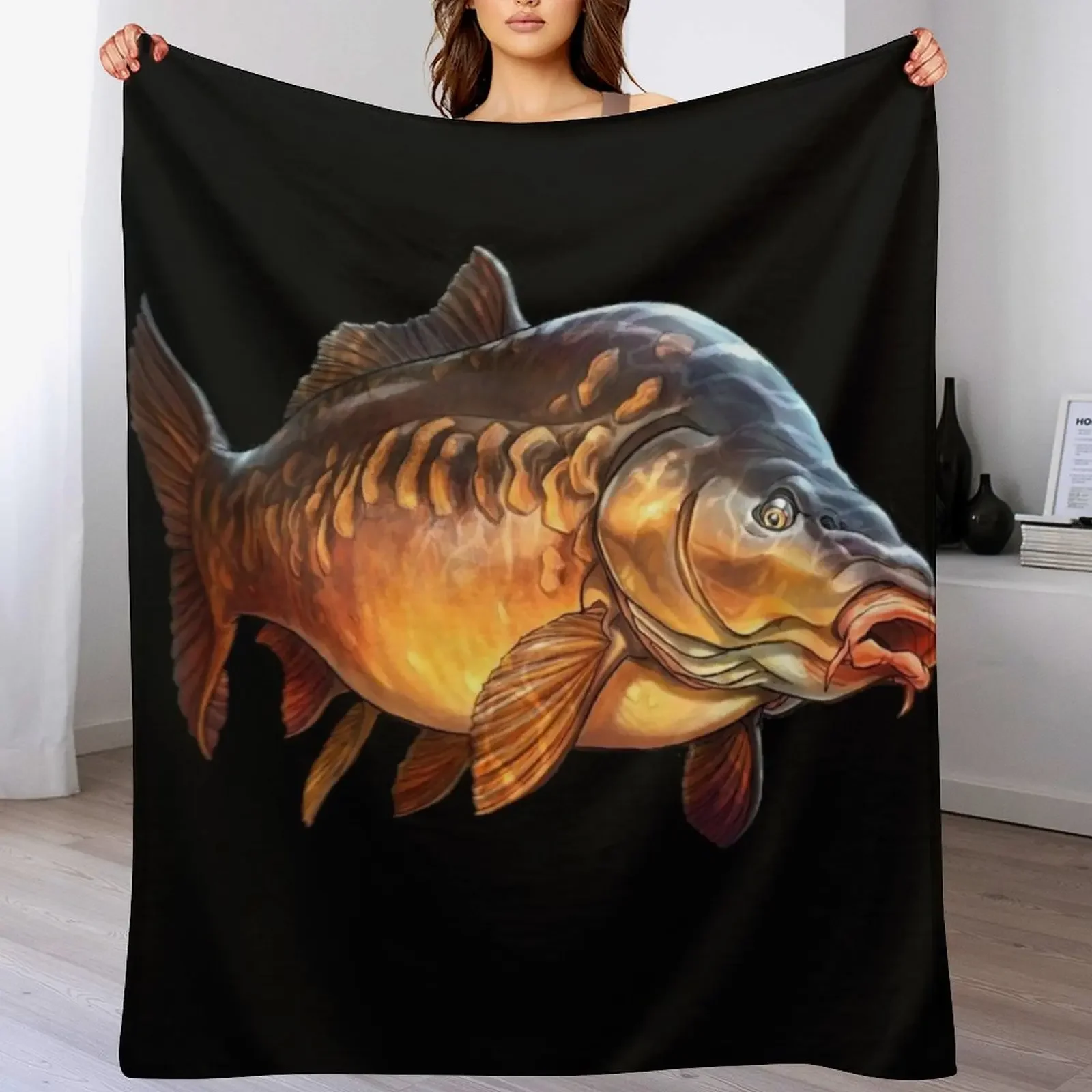 

Carp - Cyprinidae - For All Carp fishing lovers Lovers Throw Blanket Travel Kid'S warm for winter Large Blankets