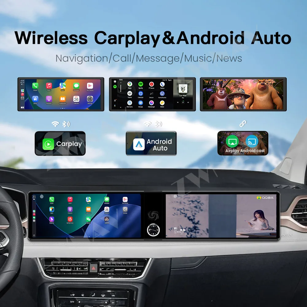 Dual 12.3’’ Android 13 For Volkswagen Tharu 2023-2024 Car GPS Navigation CarPlay HD Screen Multimedia Player Head Unit Radio