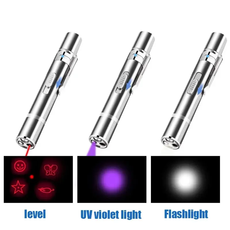 Outil de jauge de niveau laser aste par USB, ligne de niveau guidée par laser, mesure laser verticale, billet de banque UV, formation de chat