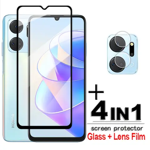 For Honor X7a Glass Honor X5 X6 X7 X8 X9 X6a X8a X7b X7a Tempered Glass 2.5D Full Cover Glue Screen Protector For Honor X7a Film