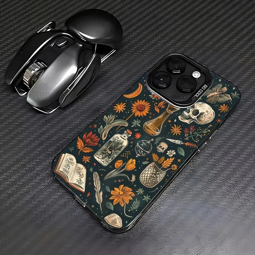 

This skull flower phone case is suitable for iPhone 17 16 15 14 13 12 11 Pro/Max/Plus anti drop and shockproof back cover