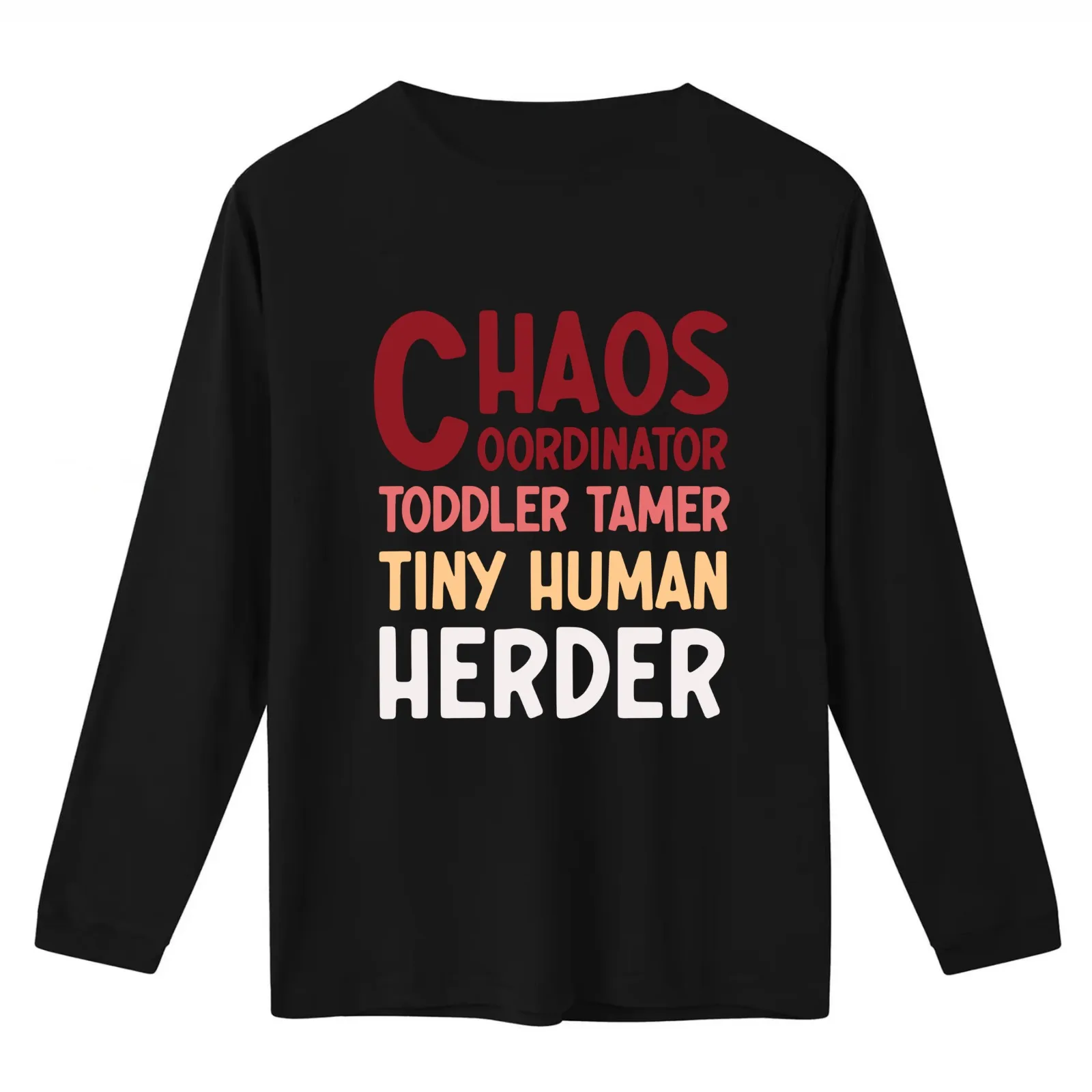 chaos coordinator toddler tamer tiny human herder T-Shirt Summer Casual Cotton Tee Oversized Streetwear Tops Unisex Men Women