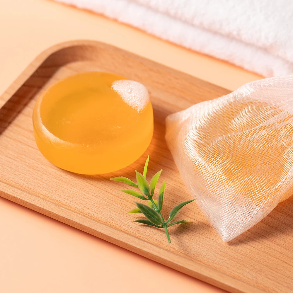 

LAIKOU Vitamin C Turmeric Handmade Soap, Natural Essential Oil Face Bar for Brightening, Deep Cleansing Body Soap Skin Care