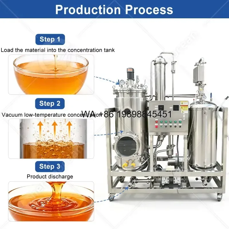 Wmwmnu for OCEAN Hot Sale Honey Filter Vacuum Thickener Refiner Small 100kg Dehumidifier for Honey