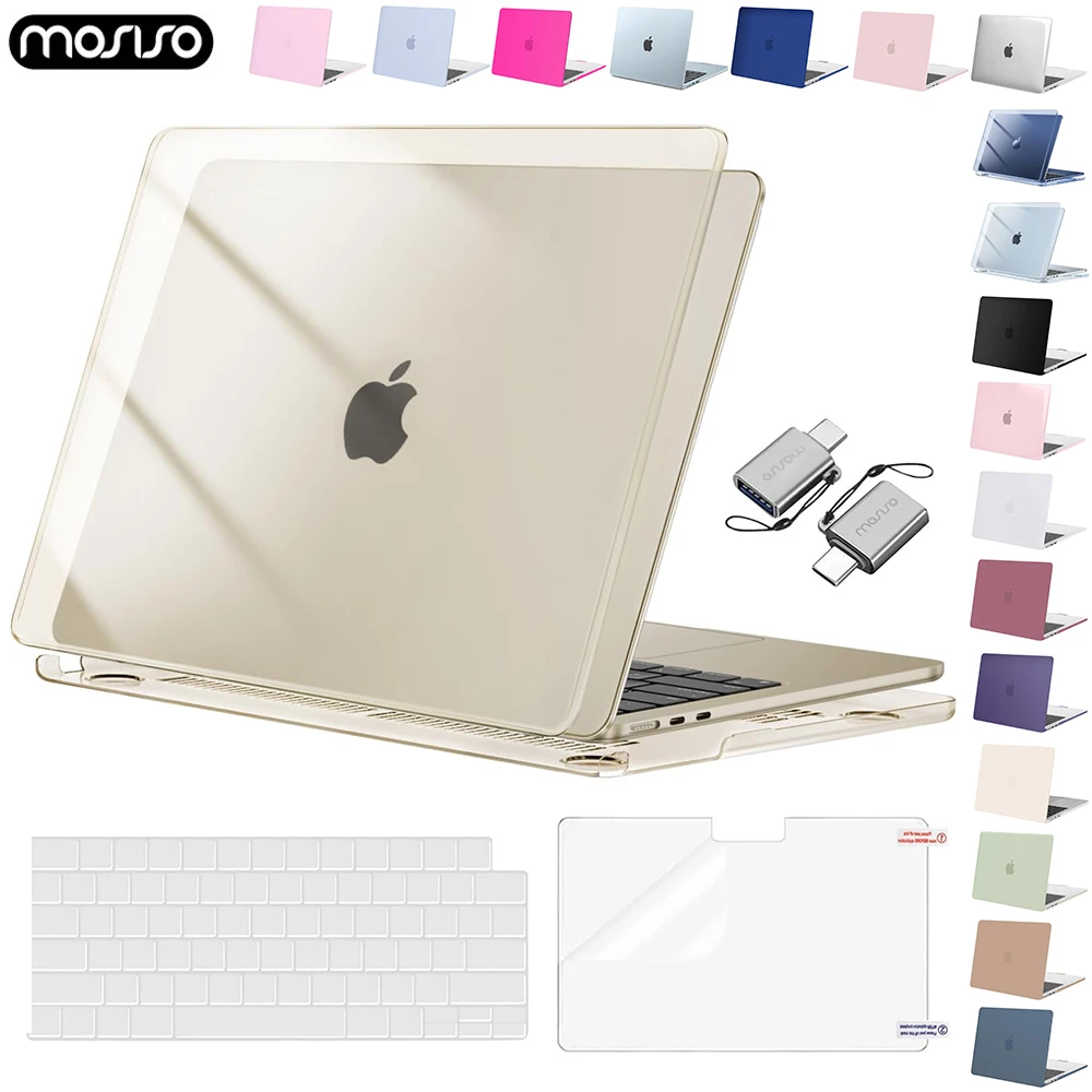

Laptop Case for 2025 MacBook Air 13 inch Case M4 A3240 A3241 M3 A3113 M2 A2681 A2337 Pro 13 14 16 A3112 A3401 A3186 A2338 Cover