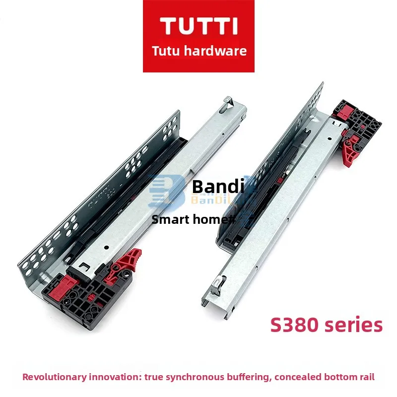 Soft Close Concealed Drawer Slides Three Section Full Extension Synchronized Undermount Rails Silent Buffer Kg Load Mm Lengths
