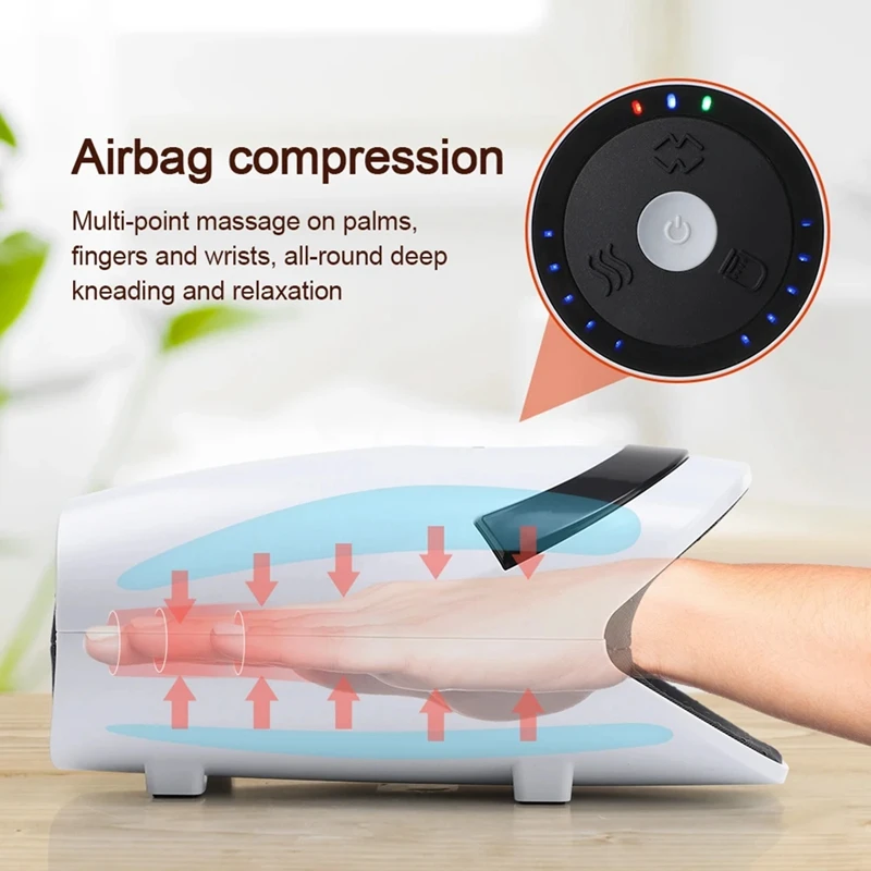 Air Pressure Heating Massager, Electric Hand Massager, Cordless Palm Finger Massager, Relieve Hand Discomfort-ABAM