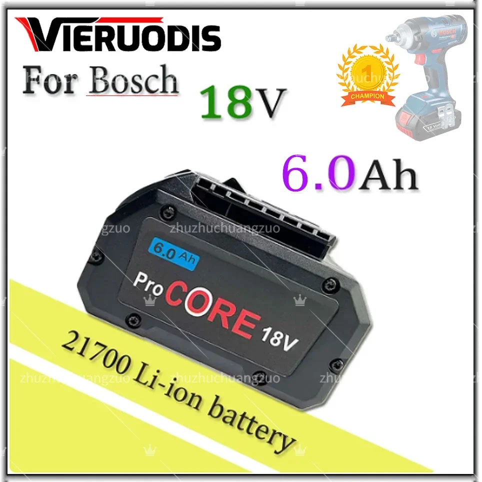 

For Bosch 18V 6.0AH 8.0AH 10.0AH Professional Cordless Tool BAT609 BAT618 GBA18V80 21700 Battery ProCORE Replacement Battery