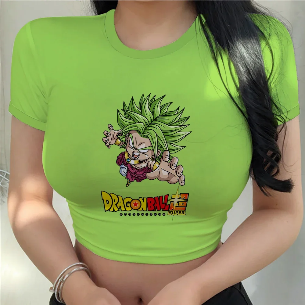 Crop Top Women Vegeta Anime Clothing Y2k Goku Fashion Tops Sexy Cool Harajuku Koszulki damskie Lato 2024 Dragon Ball Z Shirt Z