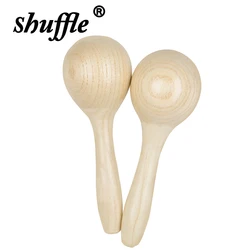 Orff Sand Hammer Spruce Wood Maraca Rattle Shaker Toy Sand Ball Children Educate Gifts Baby Toys Orff Musical Instruments